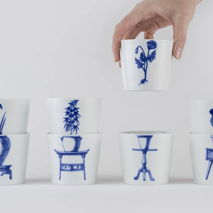 Handcrafted Porcelain Cup Set - Bonsai - Cactus - 175mL