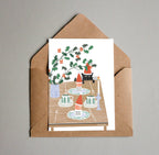 Ansichtkaart - Kerstontbijt