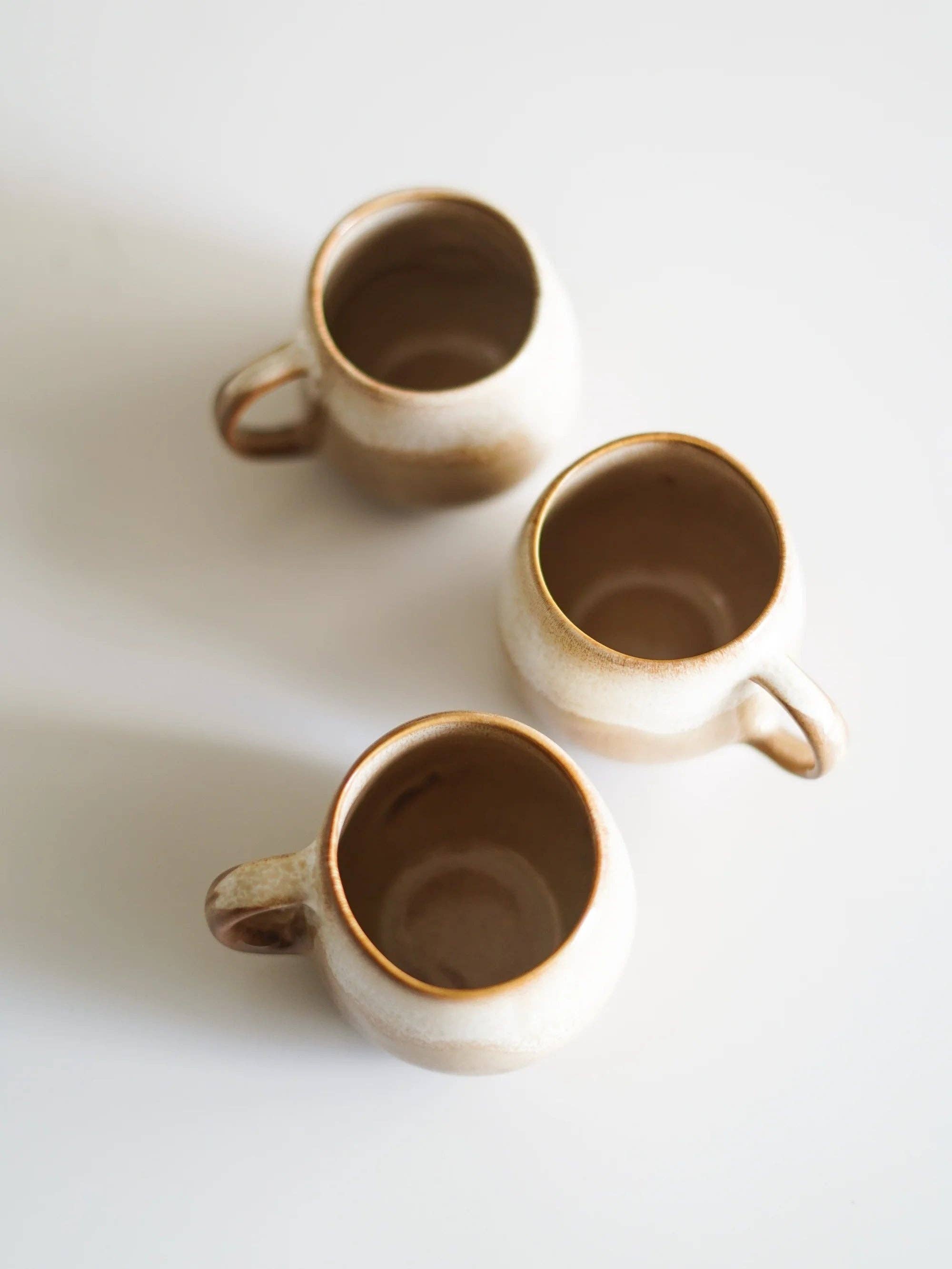 Handgemaakte keramische beker - Dunes - Beige - 100 ml