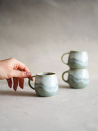 Handgemaakte keramische beker - Oasis - Groen - 100 ml