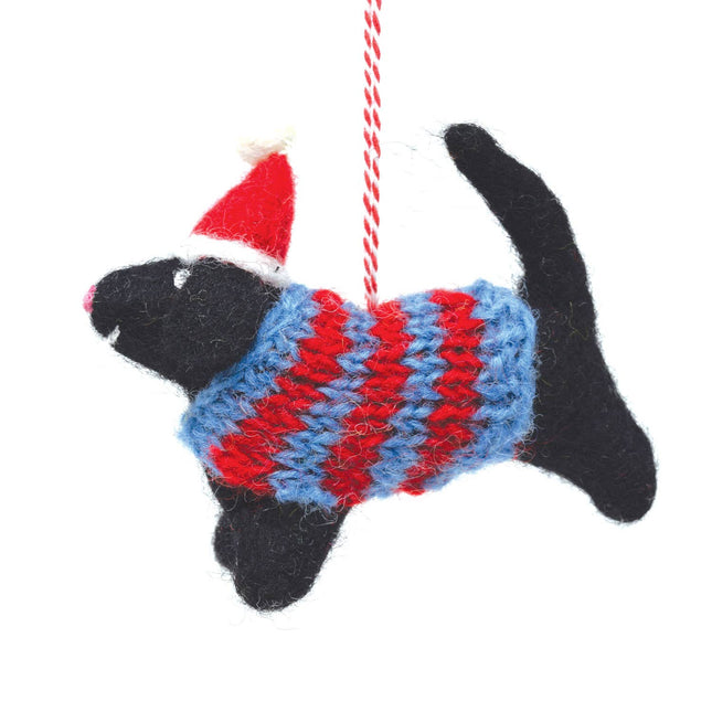 Felt Christmas Decoration - Jumper Dog - Harman Shop & Atelier