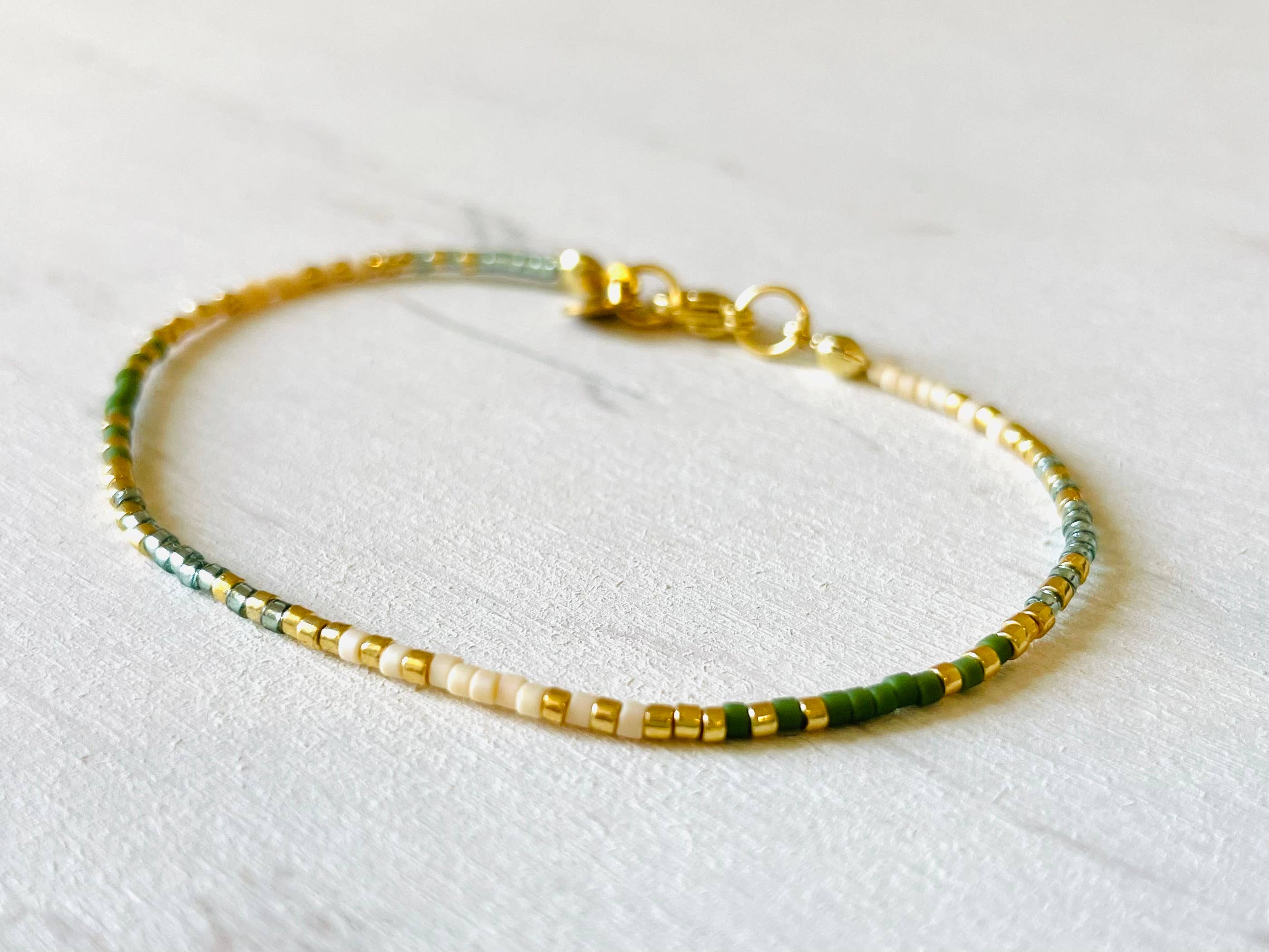 Miyuki Bracelet with Stainless Steel Hook - N016 - Harman Shop & Atelier