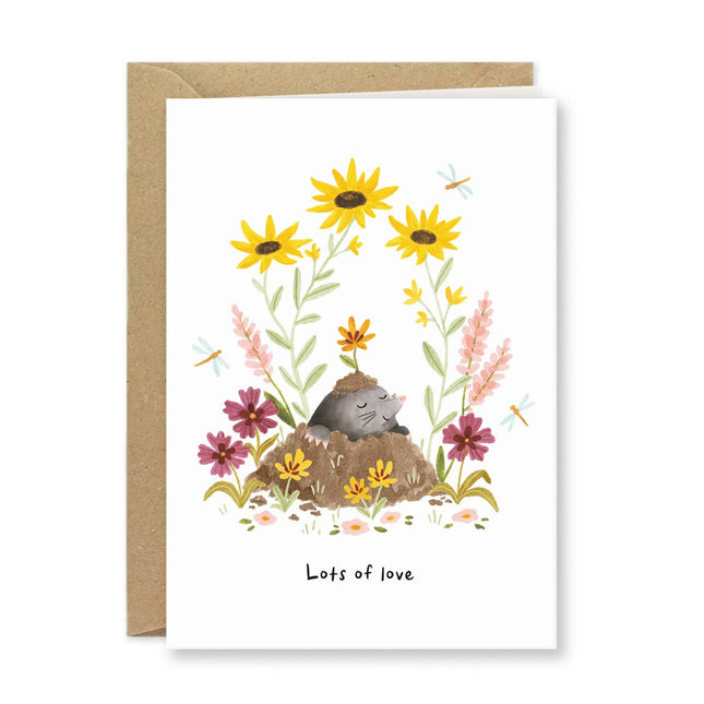 Greeting Card - Mole - Lots of love