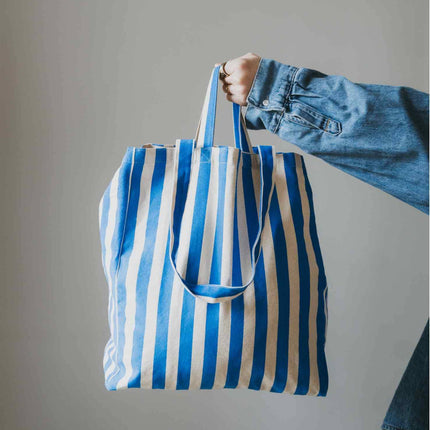 Organic Tote - Stripes - Pink - Harman Shop & Atelier