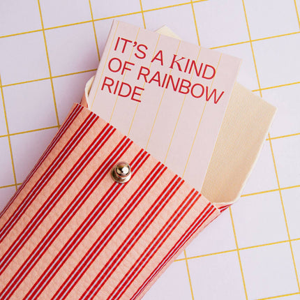 Sunglasses & Glasses Case - Coral Red Stripes