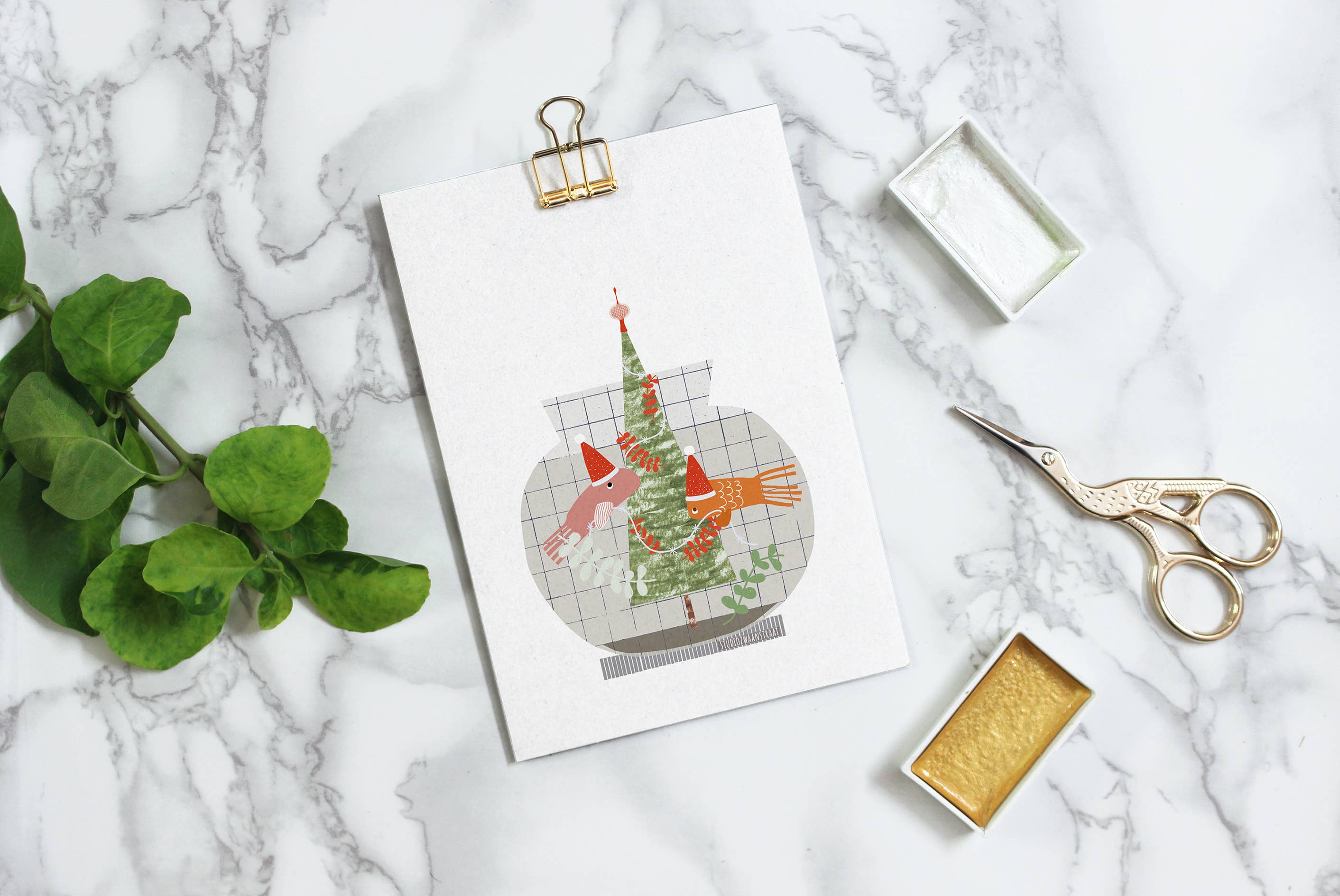 Postcard - Christmas Bowl