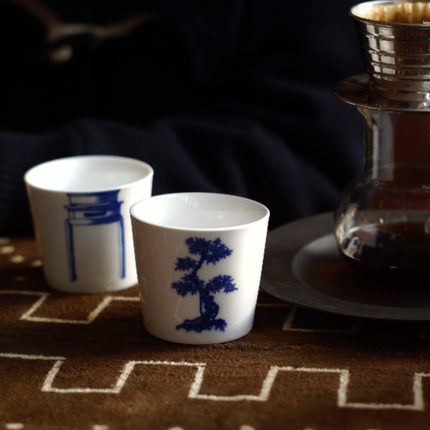 Handcrafted Porcelain Cup Set - Bonsai - Japanese Maple - 175mL