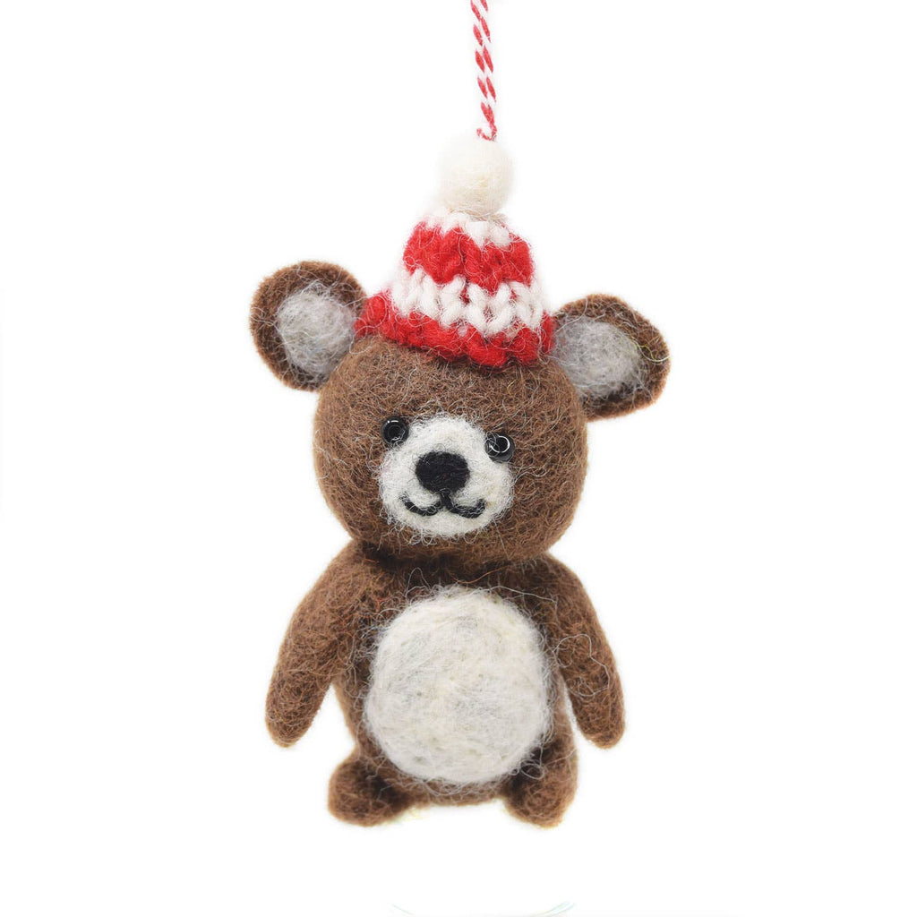 Felt Christmas Decoration - Teddy