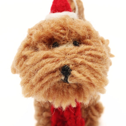 Felt Christmas Decoration - Cockapoo with Hat & Scarf