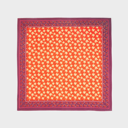 Organic Cotton Scarf - Red and Purple