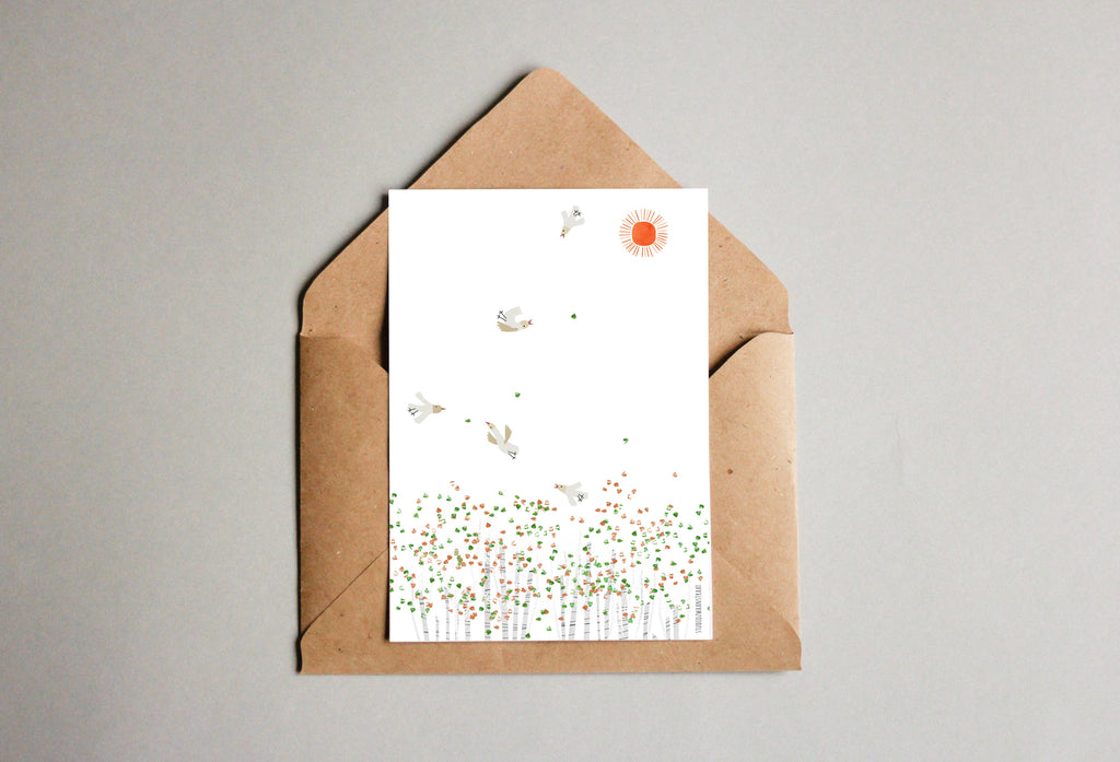 Postkaart - De lente hangt in de lucht