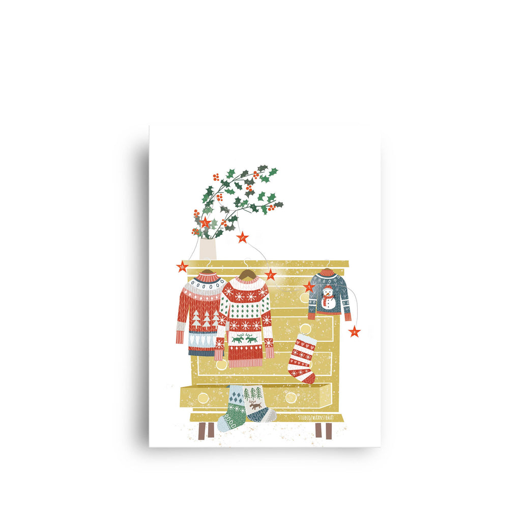 Ansichtkaart - Kersttrui
