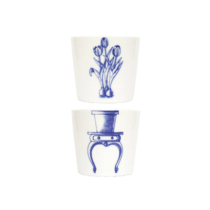 Handcrafted Porcelain Cup Set - Bonsai - Tulip - 175mL