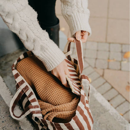 Organic Tote - Stripes - Pink - Harman Shop & Atelier