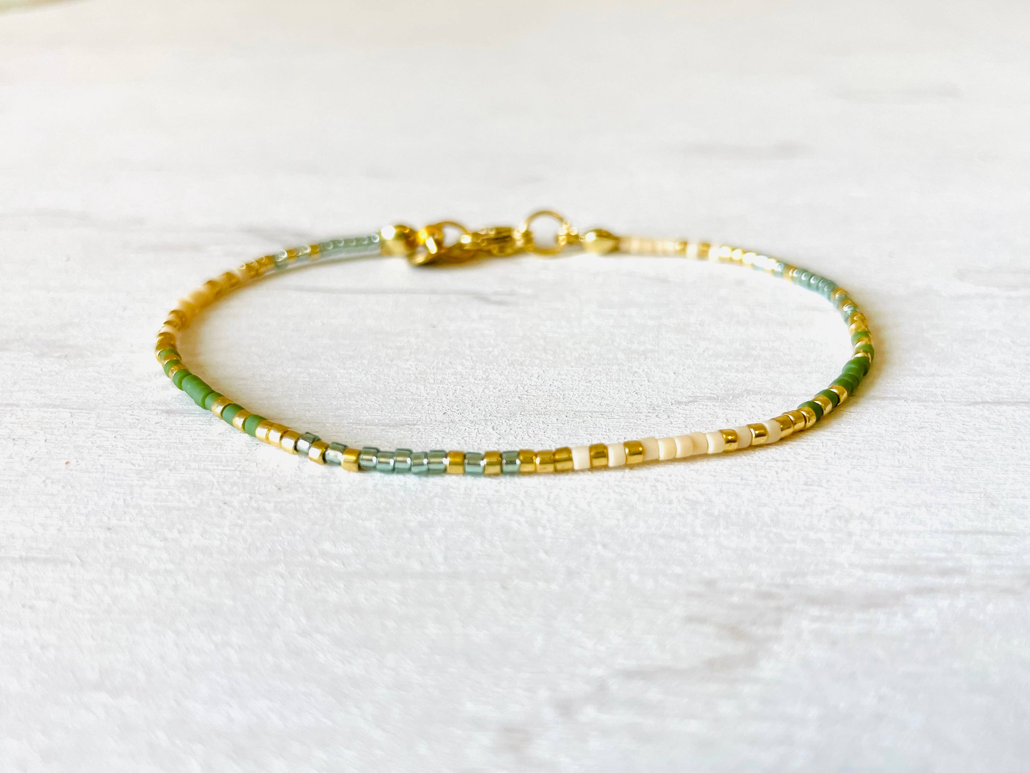 Miyuki Bracelet with Stainless Steel Hook - N016 - Harman Shop & Atelier