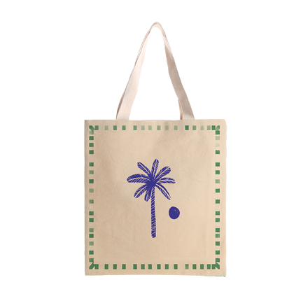 100% Cotton Tree Tote Bag - Palm