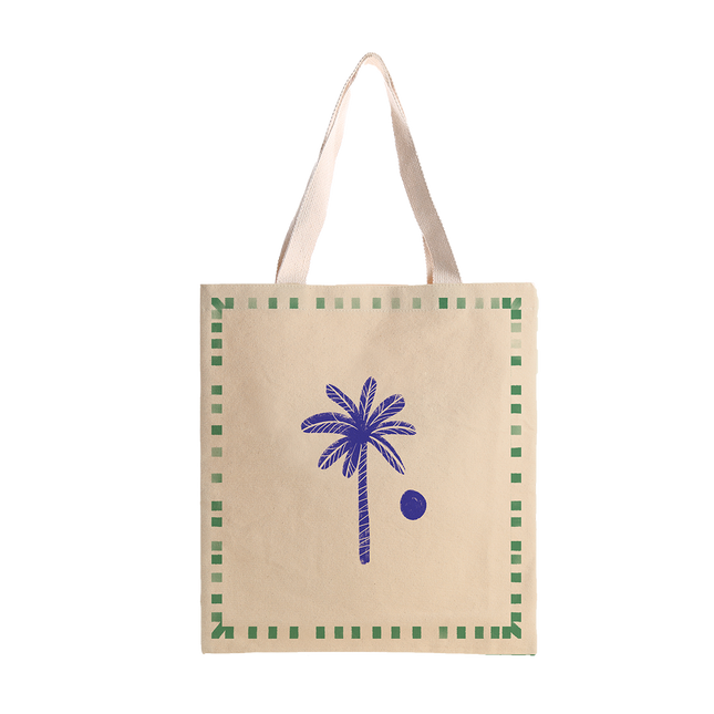 100% Cotton Tree Tote Bag - Palm