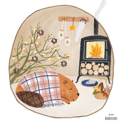 Christmas Card - Beaver