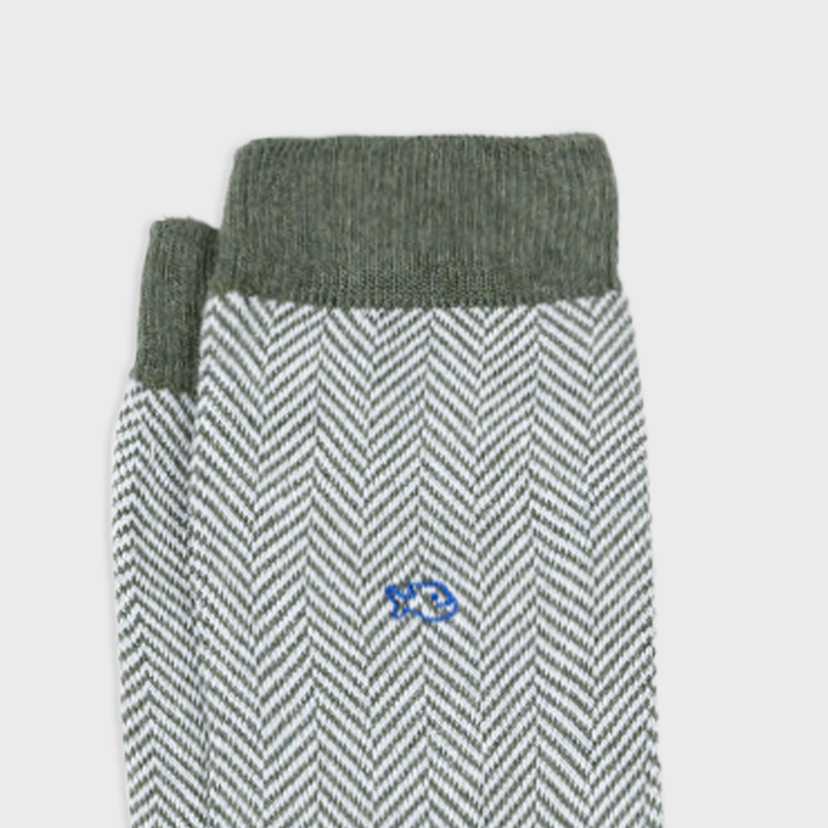 Gekamde katoenen sokken - Chevron Forest - Eén maat: 41/46