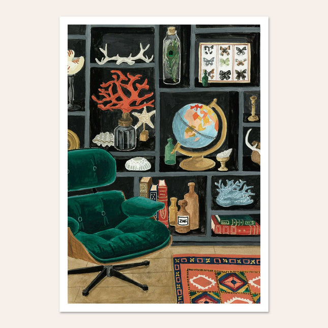 Poster - Cabinet of Curiosities Display - A4 - Harman Shop & Atelier