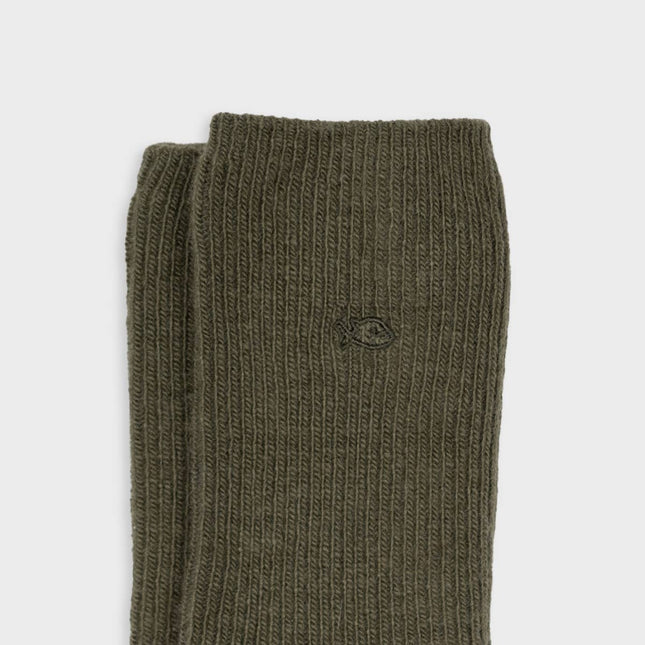 Wool Socks - Khaki - One size: 37/40 - Harman Shop & Atelier