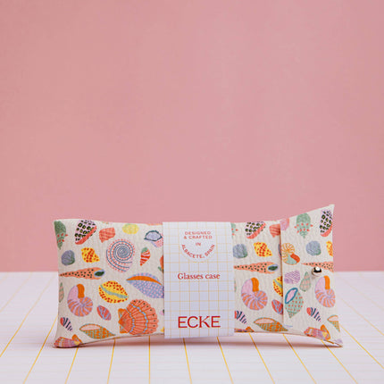 Sunglasses & Glasses Case - Shells Beige