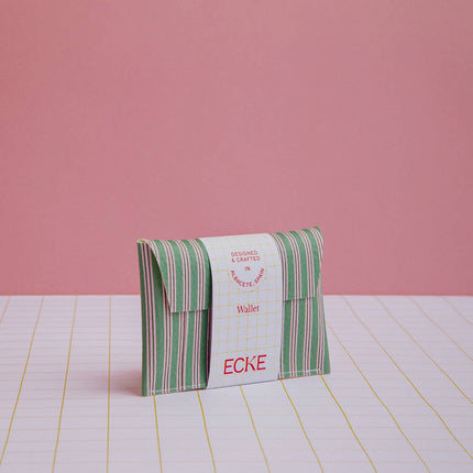 Card holder - Green and Pink Stripes