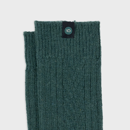 Wool Socks - Green - One size: 41/46 - Harman Shop & Atelier