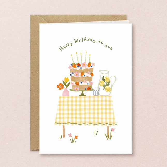 Greeting Card - Happy birthday - Cake