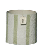 Handgemaakte waterdichte bloempot - 100% gerecycled papier - Salie &amp; Gebroken Wit