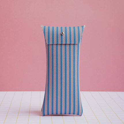 Sunglasses & Glasses Case - Blue and Pink Stripes