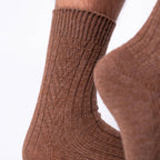 Wool Socks - Brown - One size: 41/46