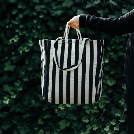 Organic Tote - Stripes - Pink - Harman Shop & Atelier