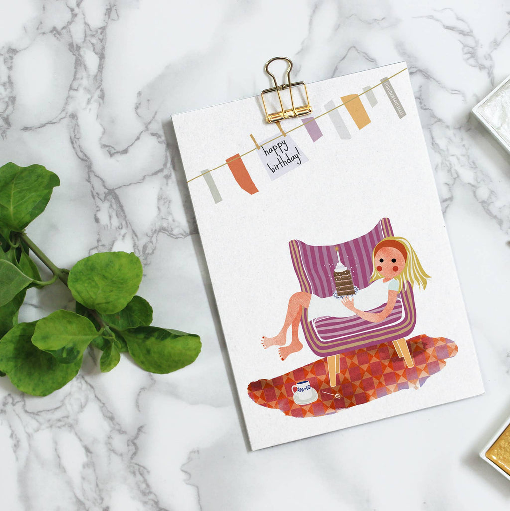 Ansichtkaart - Gelukkige verjaardag