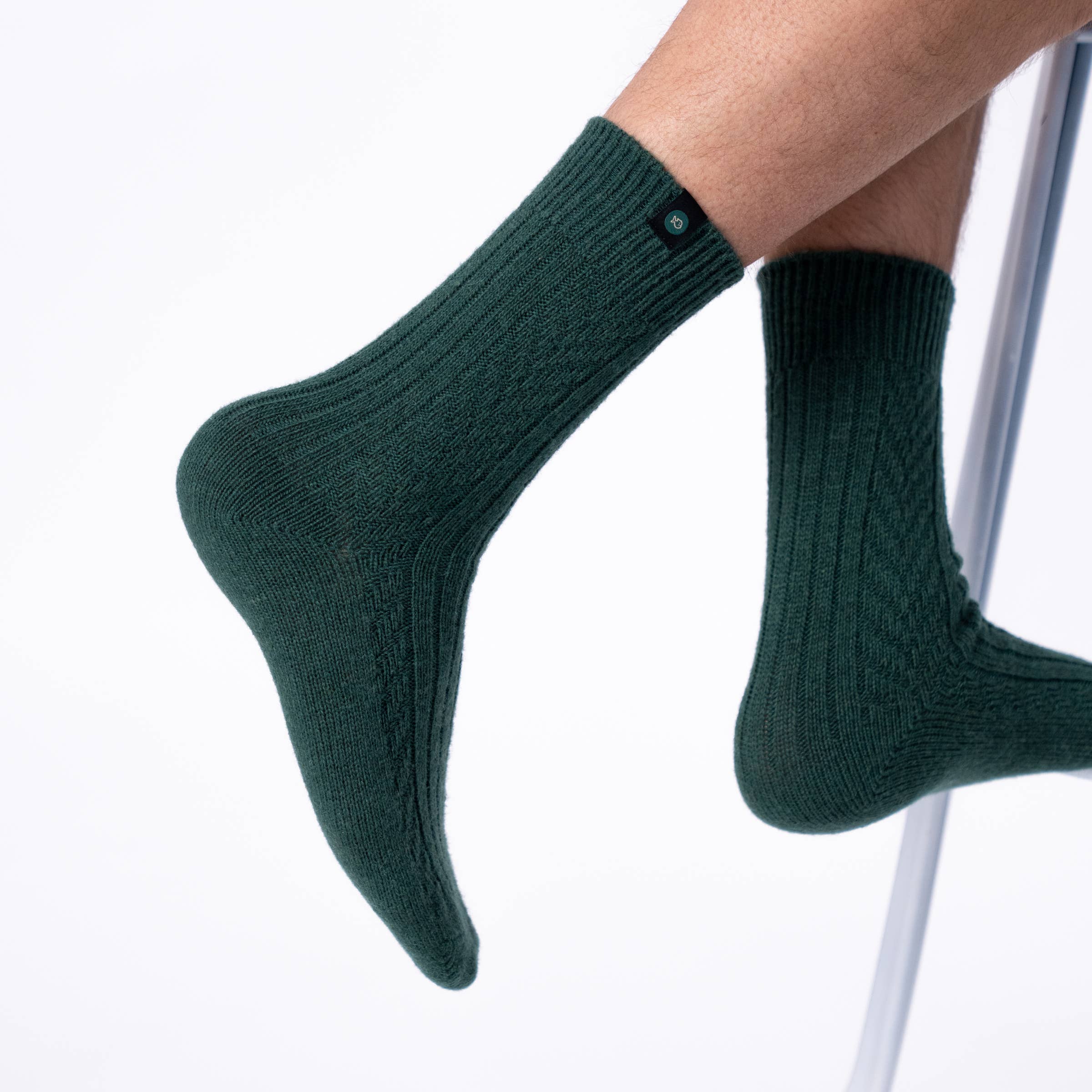 Wool Socks - Green - One size: 41/46