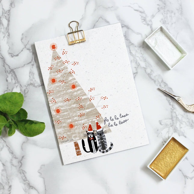 Postcard - Christmas Cats - Harman Shop & Atelier