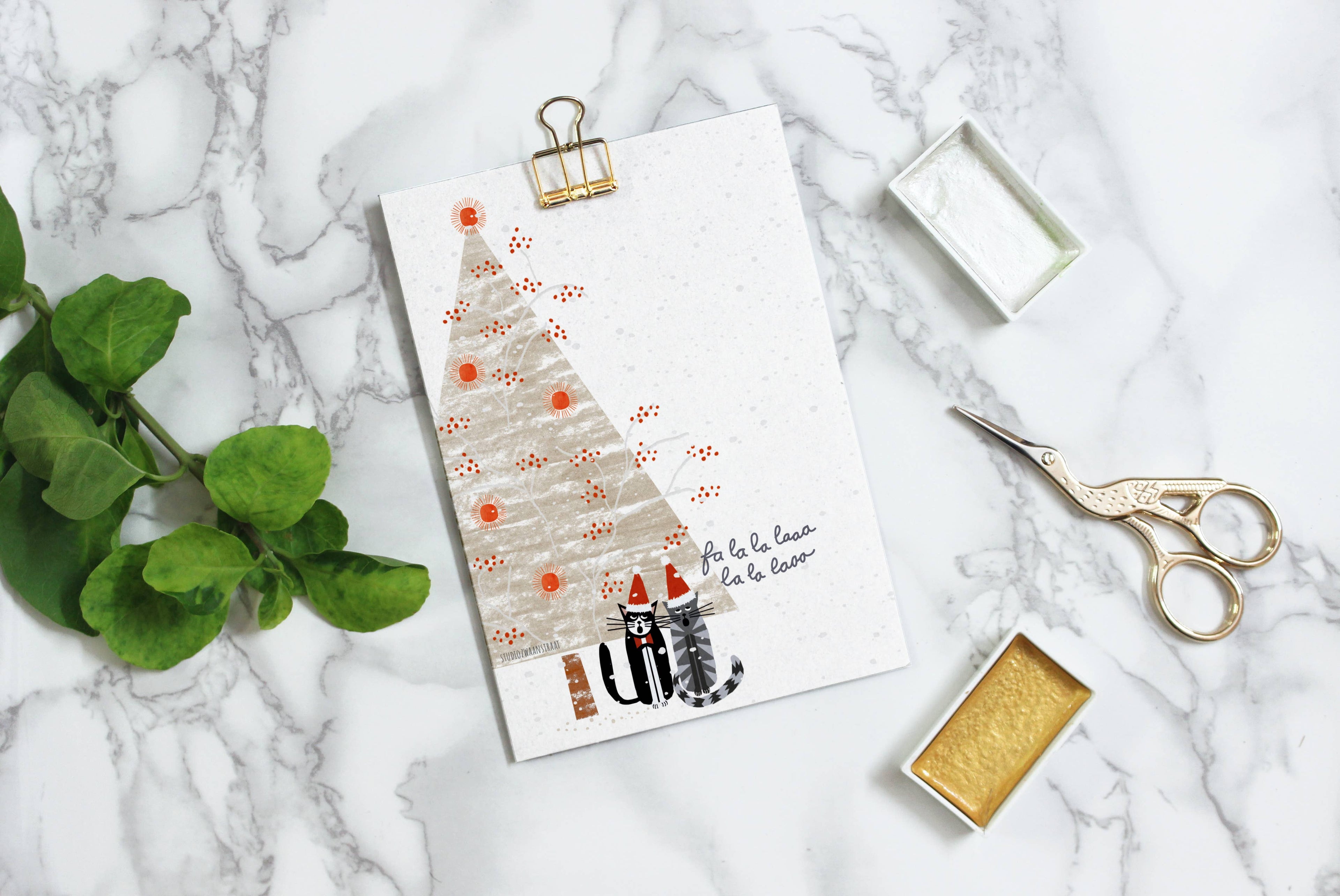 Postcard - Christmas Cats