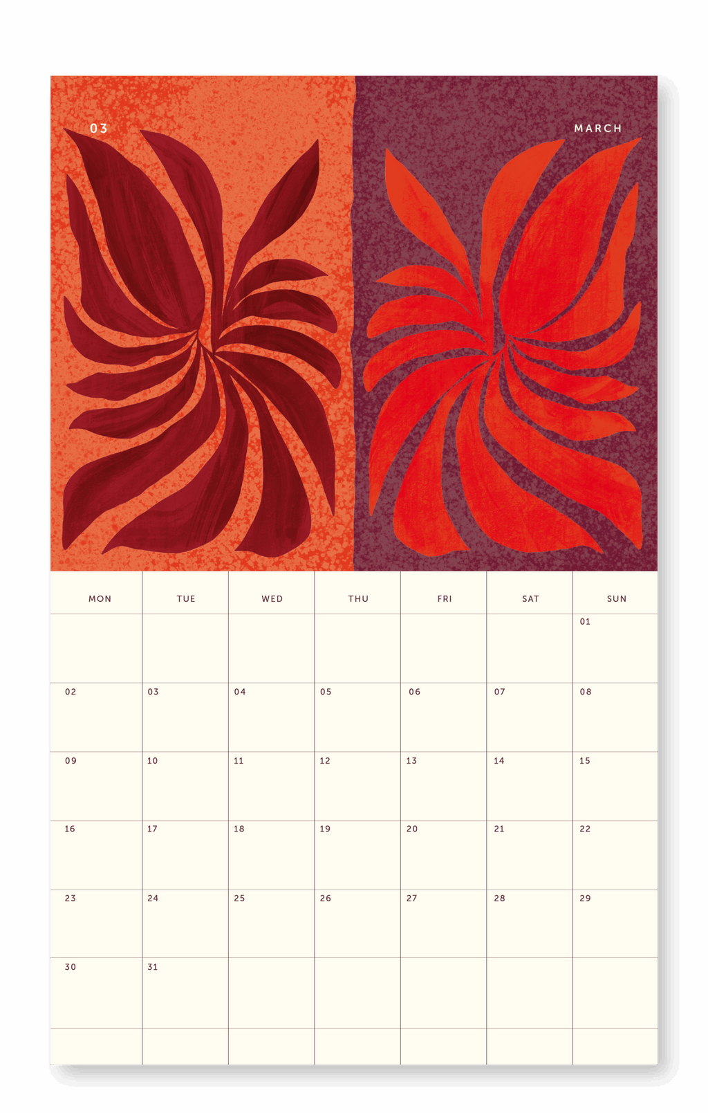 Calendar 2026 - Arty - Harman Shop & Atelier