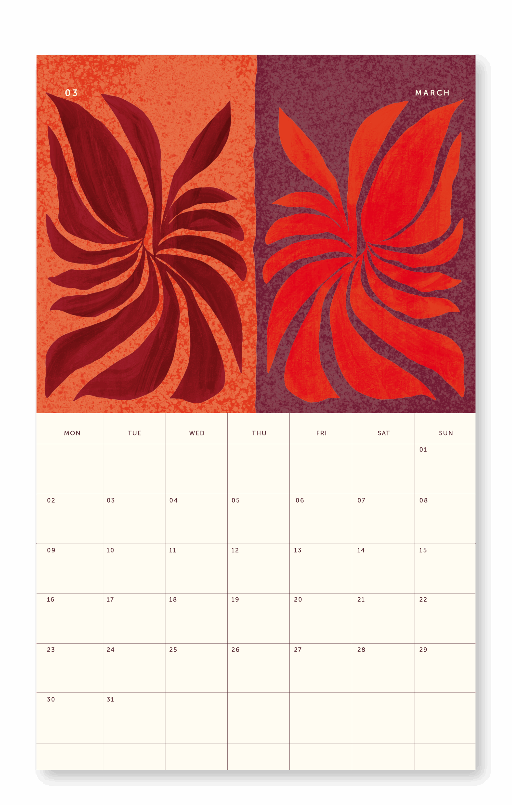 Calendar 2026 - Arty - Harman Shop & Atelier