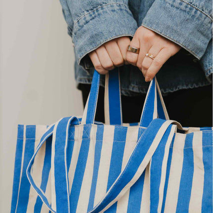 Organic Tote - Stripes - Pink - Harman Shop & Atelier