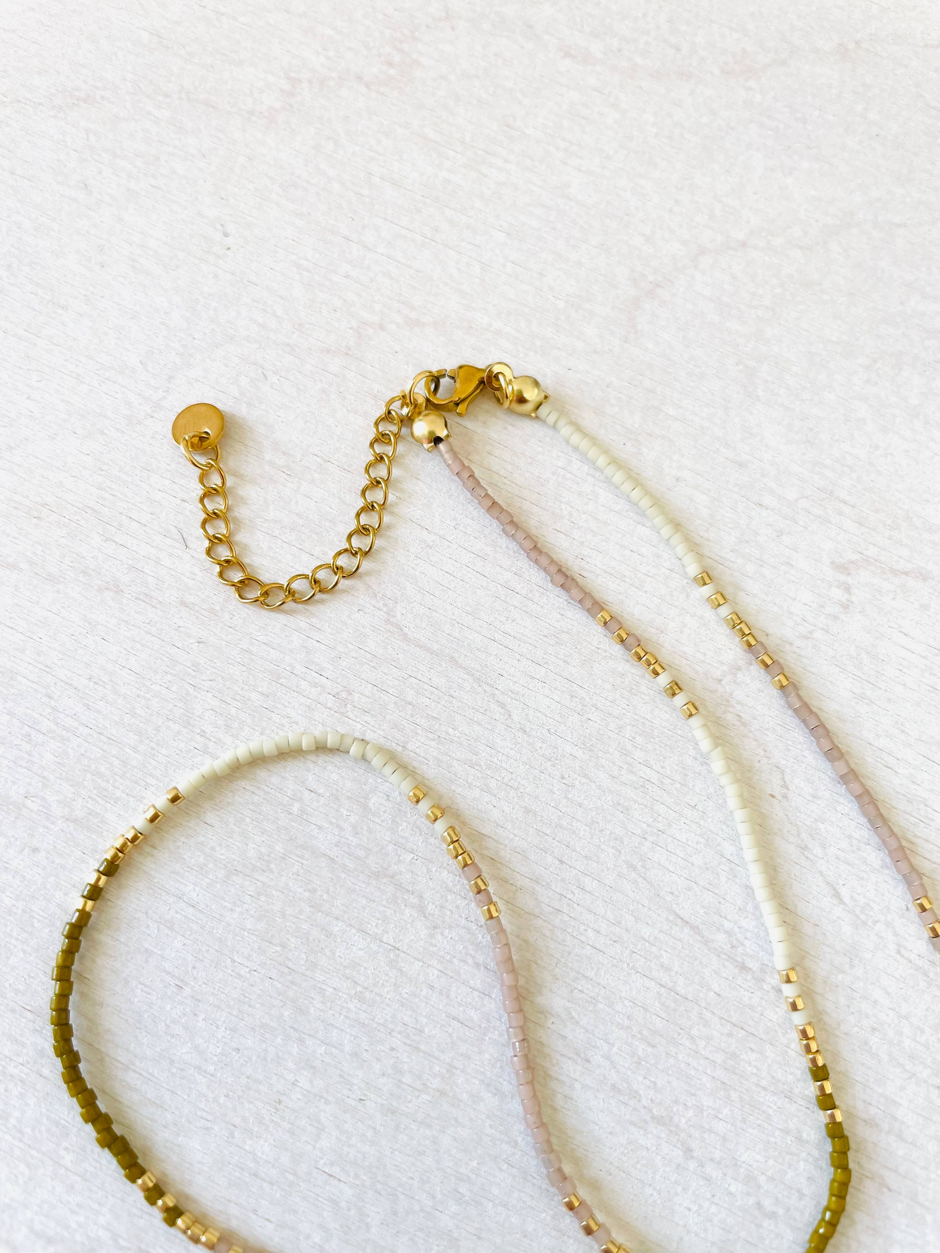 Miyuki Necklace with Stainless Steel Hook - C051 - Harman Shop & Atelier