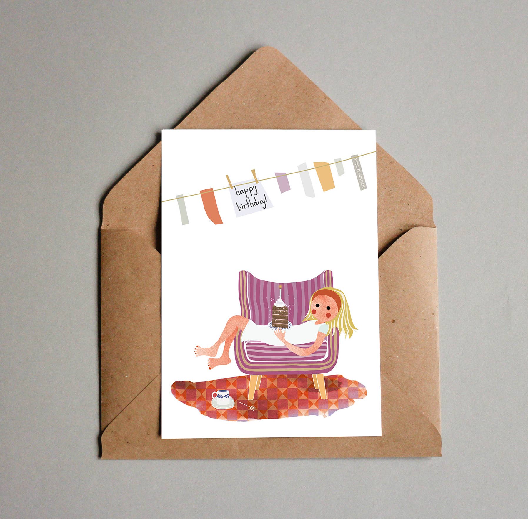 Ansichtkaart - Gelukkige verjaardag