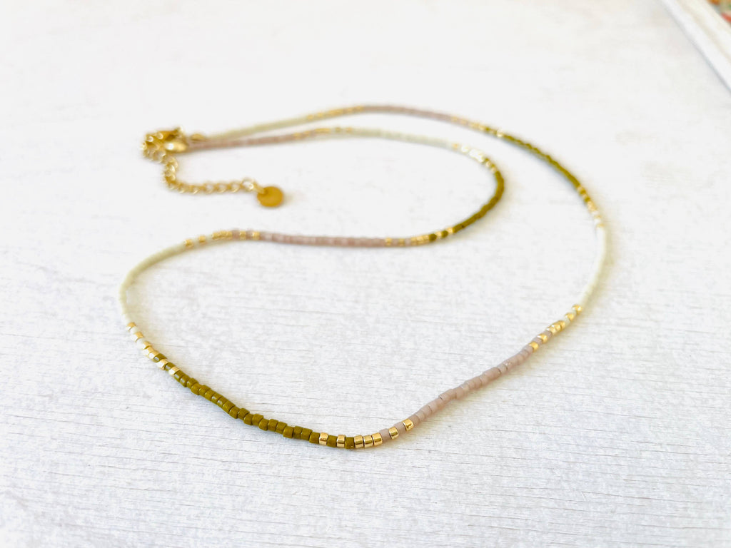 Miyuki Necklace with Stainless Steel Hook - C051 - Harman Shop & Atelier