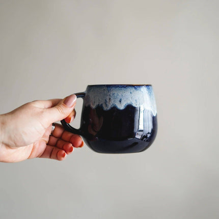 Handmade Ceramic Mug - Universe - Dark & Light Blue - 290ml - Harman Shop & Atelier