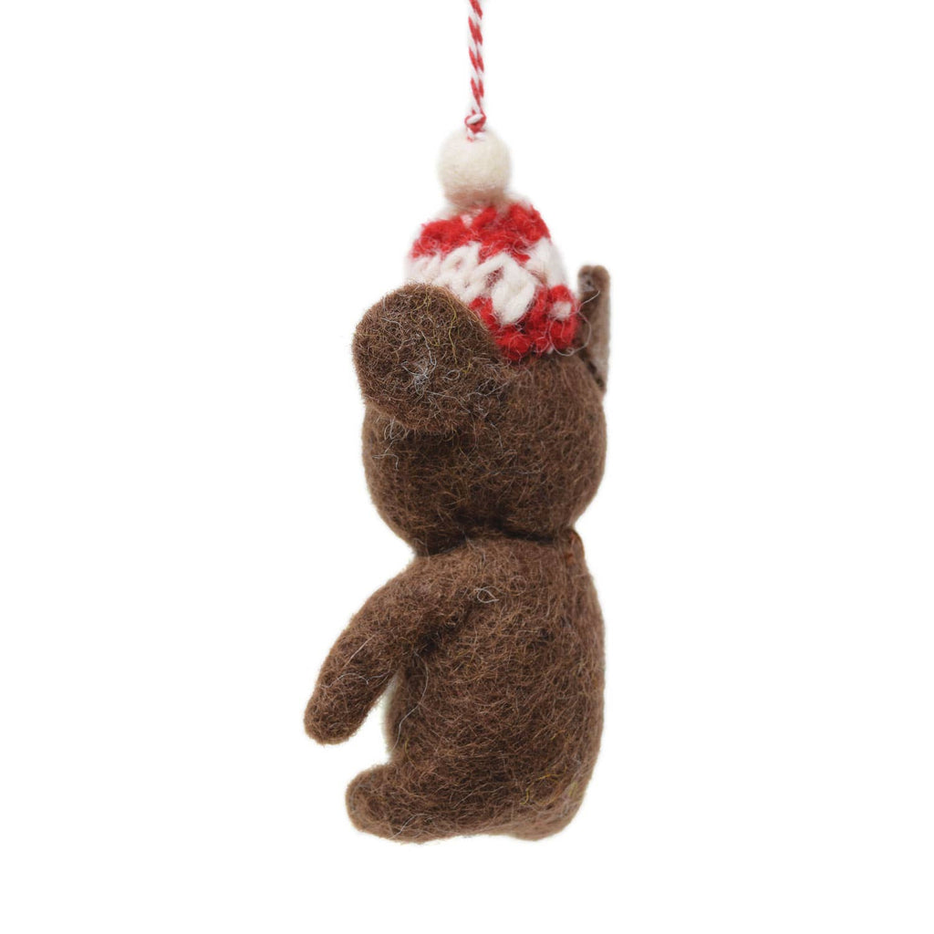 Felt Christmas Decoration - Teddy