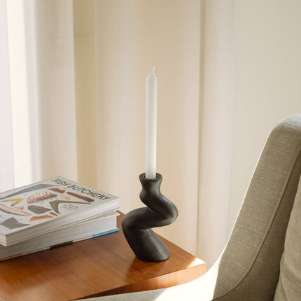 Handmade Ceramic Candlestick - White - Harman Shop & Atelier