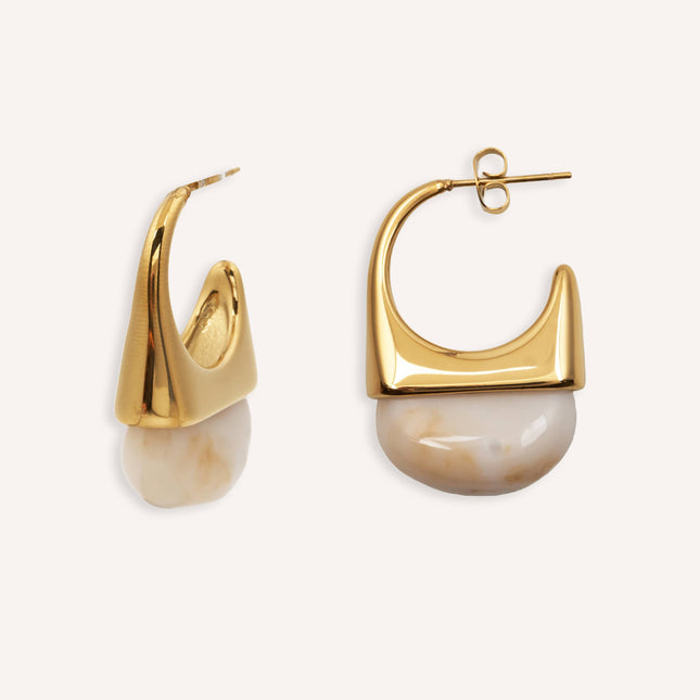 Stainless Steel Huggie Earrings - Elea