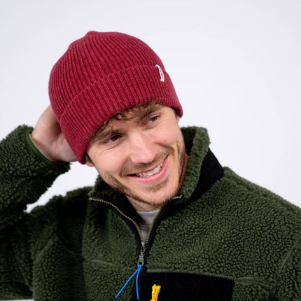Unisex Wool Beanie - Bordeaux - Harman Shop & Atelier