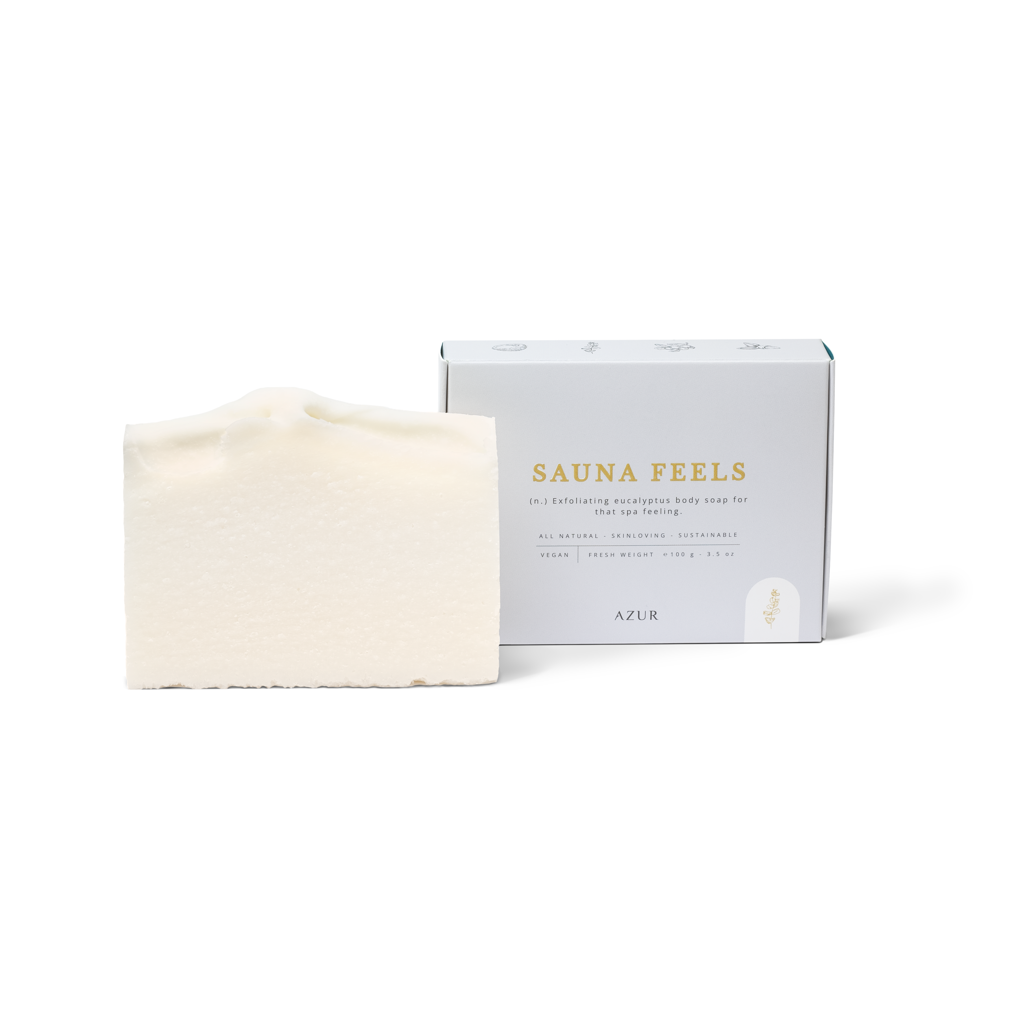 Natural Salt Soap - Body Scrub Bar - Sauna Feels