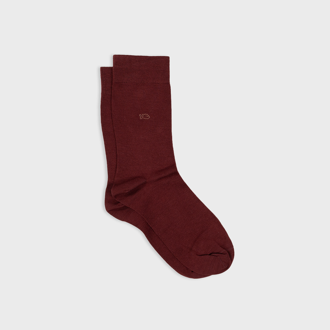 Bamboo Socks - Burgundy - One size: 41/46 - Harman Shop & Atelier